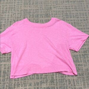 Z Supply Pink Cropped T-Shirt